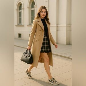 Zodiac Cheezburger Plaid Lace-Up Sneakers Women’s Size 9M Black White Tan NIB